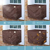 Wishland? Parachute Plain 1.5 Ton Window Air Conditioner Dust & Waterproof Cover (Brown)-thumb2