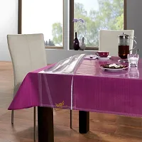 WISHLANDreg; No Joint Transparent PVC Center Table Cover With Welded Border(Size: 40X60 Inches, Pack of 1)-thumb1