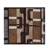 Combo Pack of Fridge Top Cover and Microwave Oven Top Cover with 4 Pockets(Brown)-thumb3