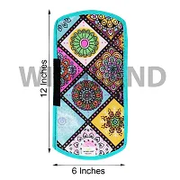 Mandala Pattern Combo Pack of 1 Fridge Top Cover with 6 Utility Pockets and 1 Fridge Handle Cover(Size : 39X21  12X6 Inches, Set of 2 Pc)-thumb4