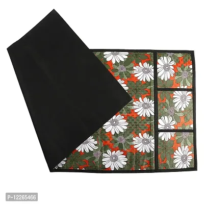 WISHLAND? Water  Dust Proof Fridge Top Cover with 6 Utility Pockets and Longer Size(Size 46X21 Inches, Mehandi)-thumb4