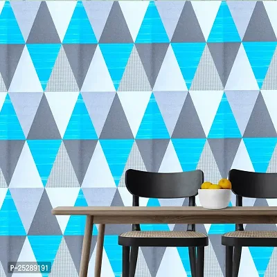 3D Multi Triangles Vinyl Sticker Self-Adhesive Wallpaper For Shelf Liner, Furniture, Almirah, Table Top, Wardrobe(18 Inch X 5 Meter)-thumb2