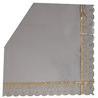 WISHLANDreg; Transparent PVC Rectangular Table Cloth|Center Table Cover|Coffee Table Cover|Table Cover 4 Seater|Golden Lace(Pack of 1)-thumb1
