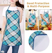 Aradent? PVC Big Size Kitchen Apron, Unisex, 32X26 Inches (Pack of 2, Blue)-thumb2