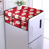 WISHLAND? Set of 5 Pcs Fridge Cover Combo With 1 Fridge Top Cover with 6 Utility Pockets And 4 Pcs Multipurpose Fridge Mats-thumb4