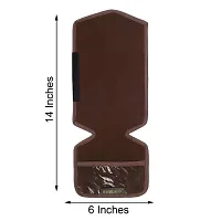 WISHLAND? Set of 2 Pcs Velvet Fridge Handle Cover with Pocket for Oven/Refrigerator/Car (6X14 Inches, Brown)-thumb4