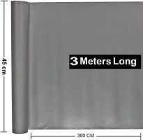 Multipurpose Textured Super Strong Anti-Slip Mat Liner for Kitchen Shelf - Size 45X300cm (3 Meter Roll, Grey)-thumb4