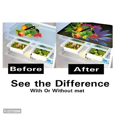 WISHLANDreg; Multipurpose Refrigerator Mats Set of 3 Pcs for Single Door Fridge (Size: 12X17 Inches, Color : Multicolor)-thumb5