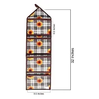 PVC 4 Pockets Magazine Holder Multipurpose Wall Hanging Organiser(Set of 2, Yellow)-thumb2