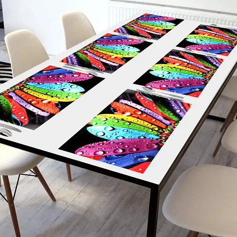 Printed Placemats for Dining Table Set of 6