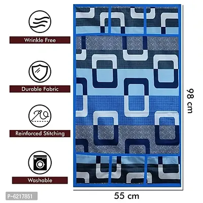 1 Pc Fridge Cover For Top With 6 Pockets + 1 Handle Cover + 3 Fridge Mats( Fridge Cover Combo Set Of 5 Pcs)-thumb3