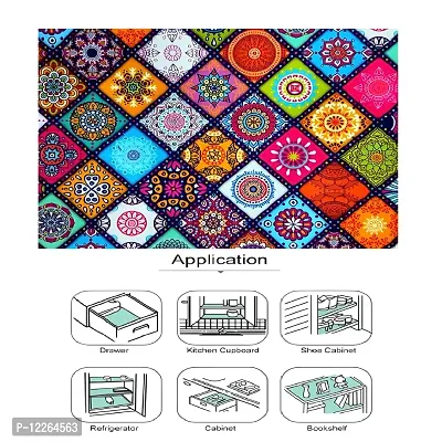 WISHLAND? Set of 5 Pcs Fridge Cover Combo With 1 Fridge Top Cover with 6 Utility Pockets And 4 Pcs Multipurpose Fridge Mats-thumb4