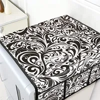 1 Pc Fridge Cover For Top With 6 Pockets + 2 Handle Cover + 3 Fridge Mats( Fridge Cover Combo Set Of 6 Pcs)-thumb3