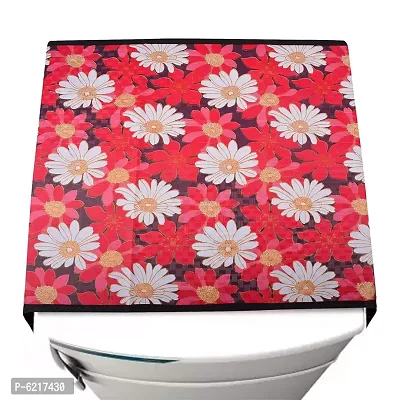 Designer Floral Fridge Top Cover With 6 Utility Pockets(21 X 39 Inches)-thumb4