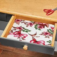 Kitchen Shelf Liner for Cabinet, PVC Kitchen Shelves and Drawer Fire Resistant, Waterproof, Dustproof and Washable (18 Inches X 10 Meter, Multicolor)-thumb1