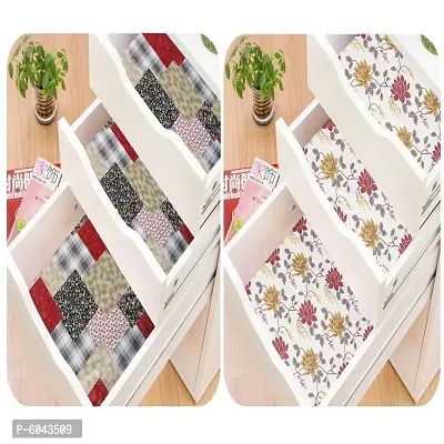 Kitchen Shelf Liner for Cabinet, PVC Kitchen Shelves and Drawer Fire Resistant, Waterproof, Dustproof and Washable (18 Inches X 10 Meter, Multicolor)-thumb4