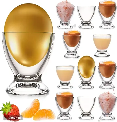 Modern Solid Glass Egg Cup Set, 12 Piece-thumb5