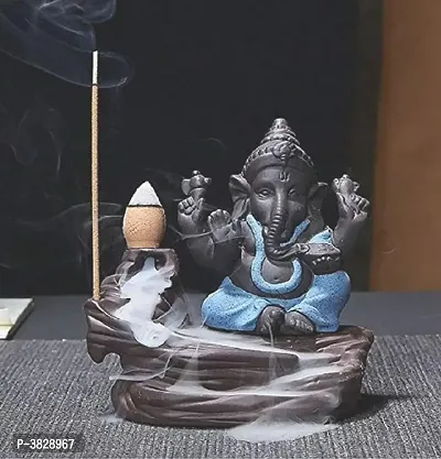 Poly Resin Idol of Ganesha (Blue)-thumb0