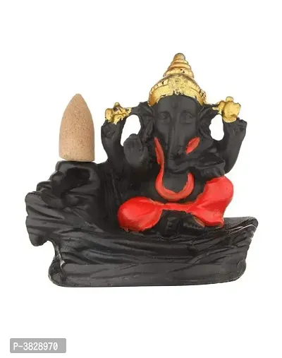 Poly Resin Idol of Ganesha (Orange)