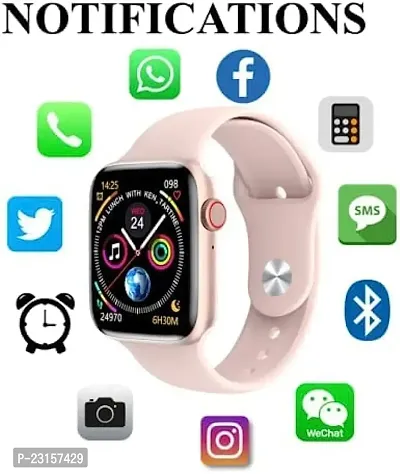 SMART WATCH 2023 latest version PINK /T500 Full Touch Screen Bluetooth Smartwatch with Body Temperature, Heart Rate  Oxygen Monitor Compatible with All 3G/4G/5G Android  iOS-thumb3