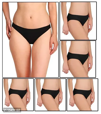 6 Pack Women's Seamless Underwear No Show BIkini Panties For