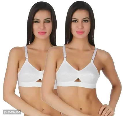 Women?s Cotton Lycra Blend Bra, Regular Everyday Bra|Full Coverage Bra|Soft and fine Quality Fabric with Solid Work