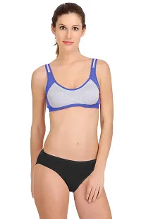 Women?s Sports Bra Panty Set for Women|Gym Bra and Panty Set|Fitness Bra Panty Set|Yoga Bra Panty Set|Everyday Bra Panty Set for Women regular Lingerie Set|E_Sany(Size is mentioned in the title of the Product)-thumb2