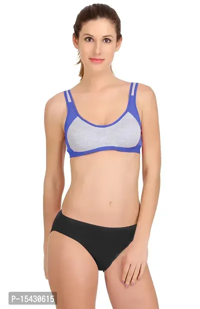 Women?s Sports Bra Panty Set for Women|Gym Bra and Panty Set|Fitness Bra Panty Set|Yoga Bra Panty Set|Everyday Bra Panty Set for Women regular Lingerie Set|E_Sany(Size is mentioned in the title of the Product)-thumb3