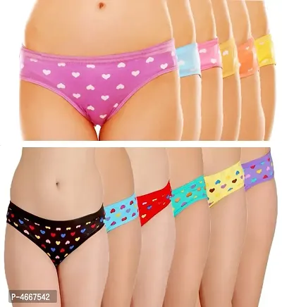 Women Hipster Bikni Multicolor Panties (Pack Of 12)-thumb0