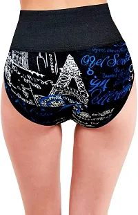 Multicoloured Cotton Spandex Printed Briefs For Women-thumb2