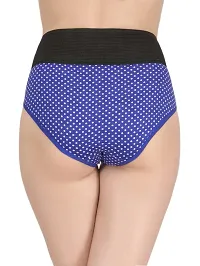 Multicoloured Cotton Spandex Printed Briefs For Women-thumb3