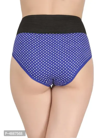 Buy Multicoloured Cotton Spandex Printed Briefs For Women Online