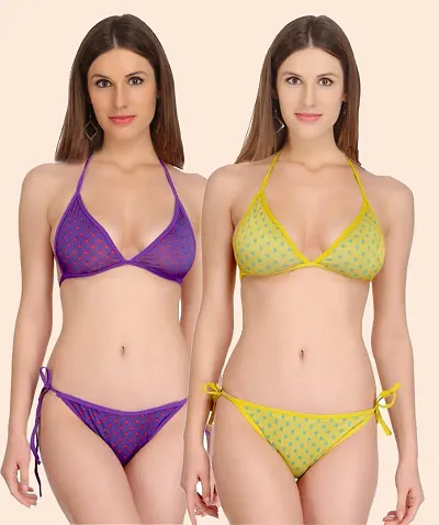 Halter Bikni Sexy Honemoon Beachwear Bra and Panty Set