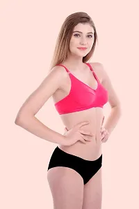 Women Cotton Bra Panty Set for Lingerie Set  ( Pack of 1 )-thumb1