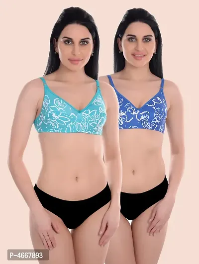 Buy Women Cotton Bra Panty Set for Lingerie Set ( Pack of 2 ) Online In  India At Discounted Prices