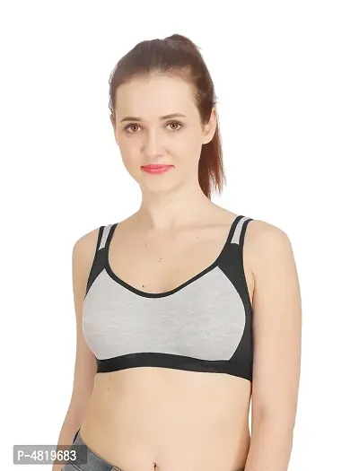 Women Cotton Non Padded Non-Wired Bra ( Pack of 1 ) ( Color : Black ) ( Size : 30 )-thumb0
