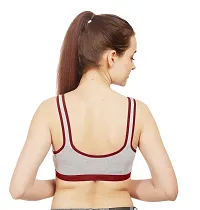 Women Cotton Non Padded Non-Wired Bra ( Pack of 3 ) ( Color : Black,Maroon,Pink ) ( Size : 30 )-thumb3