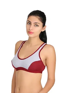 (JJocky_Maroon_30)Womenrsquo;s Cotton Lycra Blend Sports Bra, Regular Everyday Bra|Full Coverage Bra|Yoga Fitness Bra Exercise Gym Bra No Padded Sports Bra-thumb2