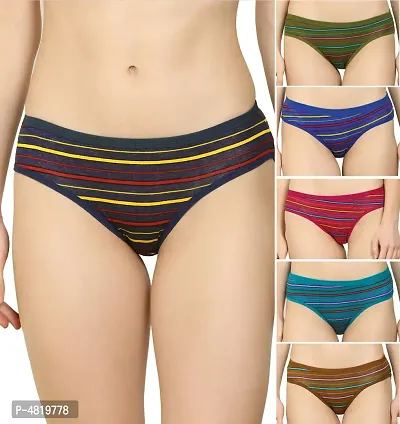Women Hipster Bikini Multicolor Panties-thumb0