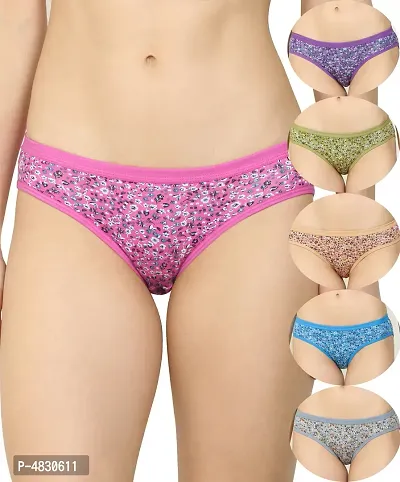 Women Cotton Silk Hipster Multicolor Panties Combo ( Pack of 6 )