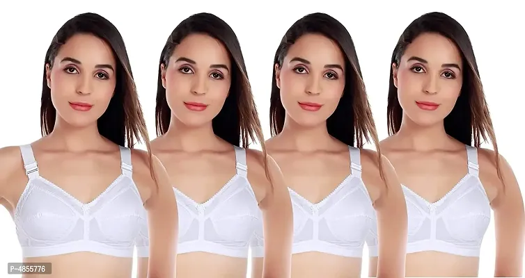 Women's Cotton Non Wired Full Coverage T-Shirt Push up Bra