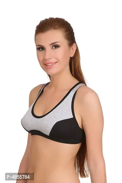 Women&rsquo;s Cotton Lycra Blend Sports Bra-thumb3