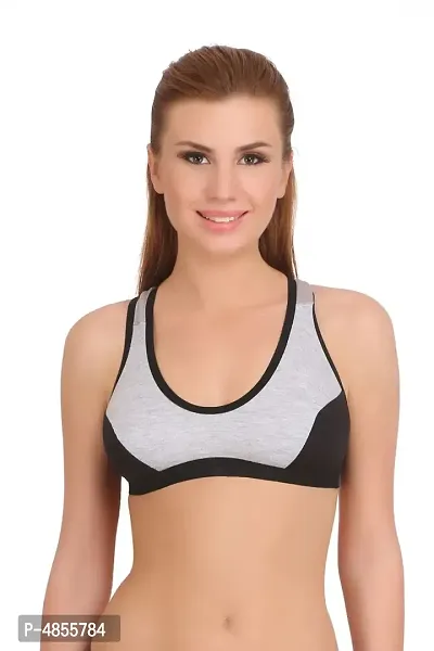 Women&rsquo;s Cotton Lycra Blend Sports Bra-thumb0