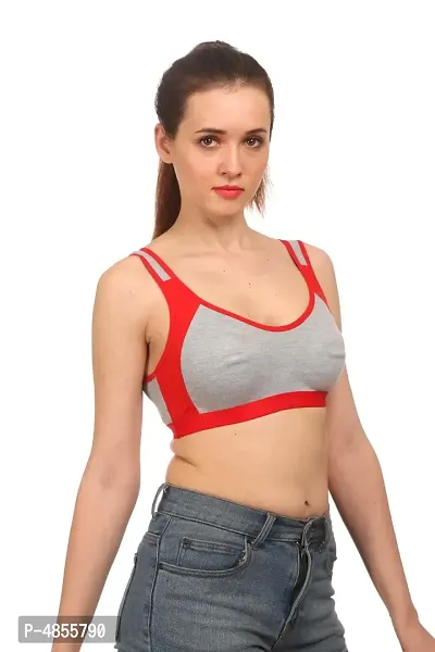 Womenrsquo;s Cotton Lycra Blend Sports Bra-thumb3