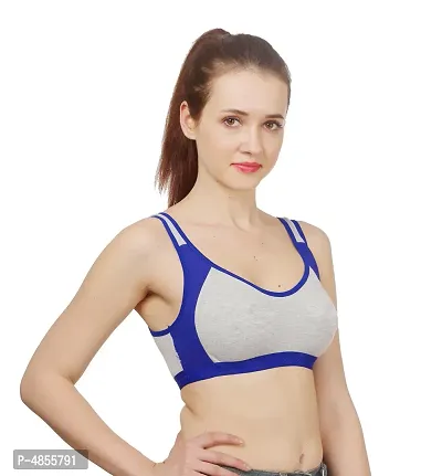 Womenrsquo;s Cotton Lycra Blend Sports Bra-thumb3