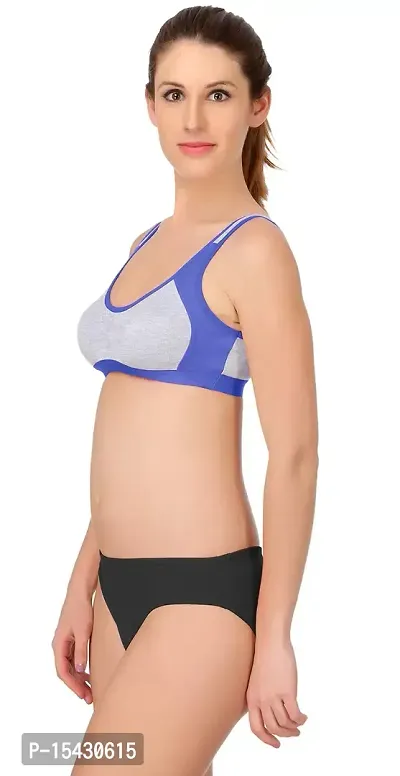 Women?s Sports Bra Panty Set for Women|Gym Bra and Panty Set|Fitness Bra Panty Set|Yoga Bra Panty Set|Everyday Bra Panty Set for Women regular Lingerie Set|E_Sany(Size is mentioned in the title of the Product)-thumb5