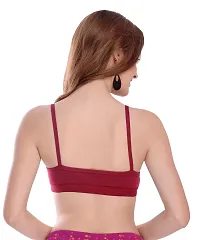 Stylish Maroon Cotton Solid Bras For Women-thumb3