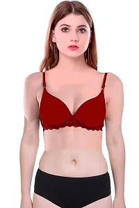 Samvar-Women's Light Padded Full Coverage Non Wired Cotton Bra Panty Set for Women Lingerie Set Sexy Honeymoon Undergarments (Color : Multi)(Pack of 1) Model No : SK010-thumb4