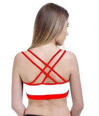 Stylish Red Cotton Solid Bras For Women-thumb3