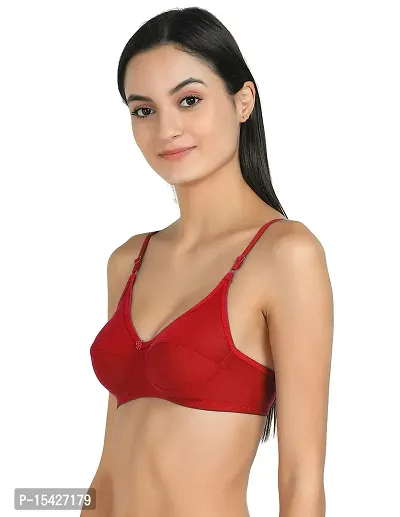 Women T-Shirt Cotton Non Padded Non-Wired Bra (Pack of 1,2,3,5,6) (Color : Multi)-thumb3